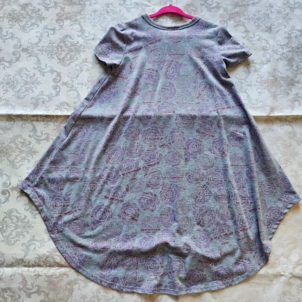 Lularoe Mommy & Me Set Carly S Scarlett Kids 8 Dress High Low Swing Twirl Floral